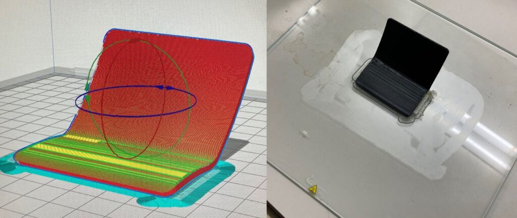 Prototype for 3D printer curved surface confirmation